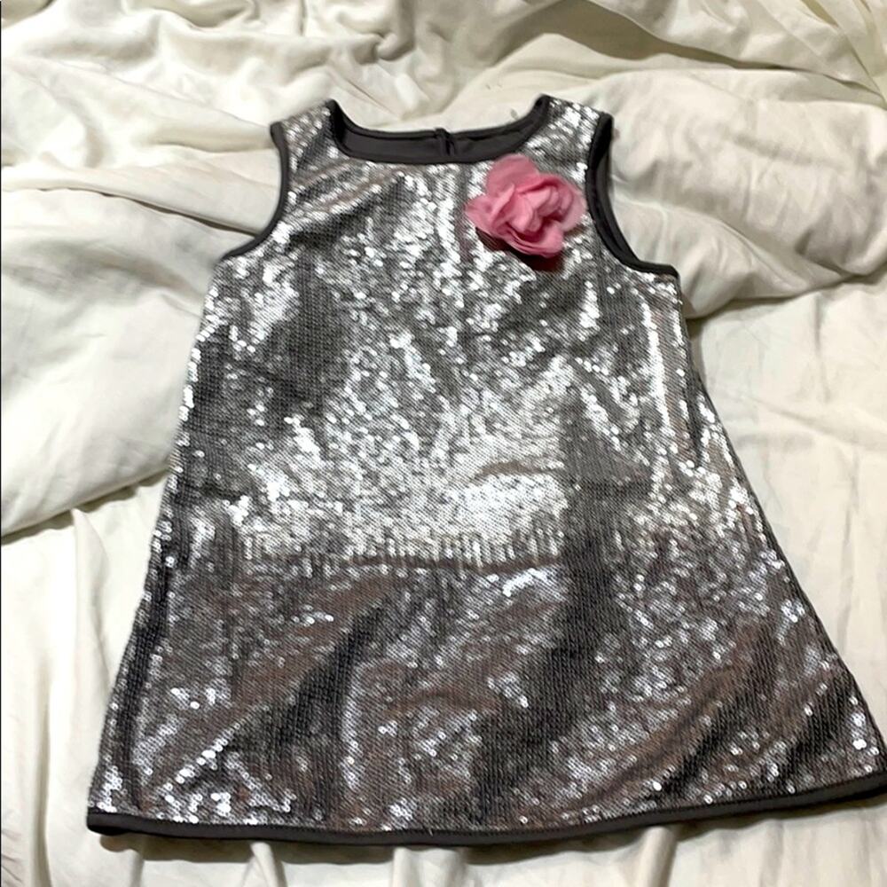H&M 3-4 silver sequin tank dress worn once